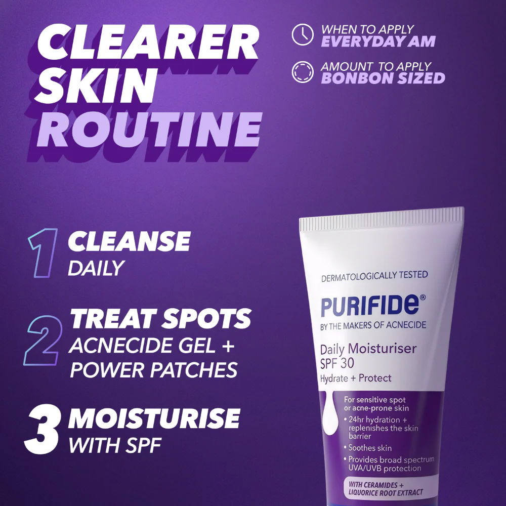 Acnecide + Purifide Purifide Daily Moisturiser SPF30 50ml - Image 6