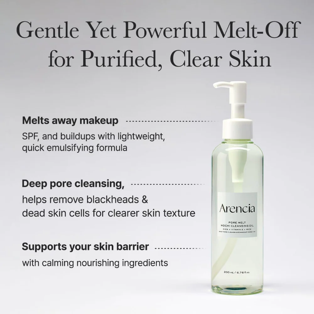 Arencia Pore Melt Mochi Cleansing Oil 200ml - Image 5