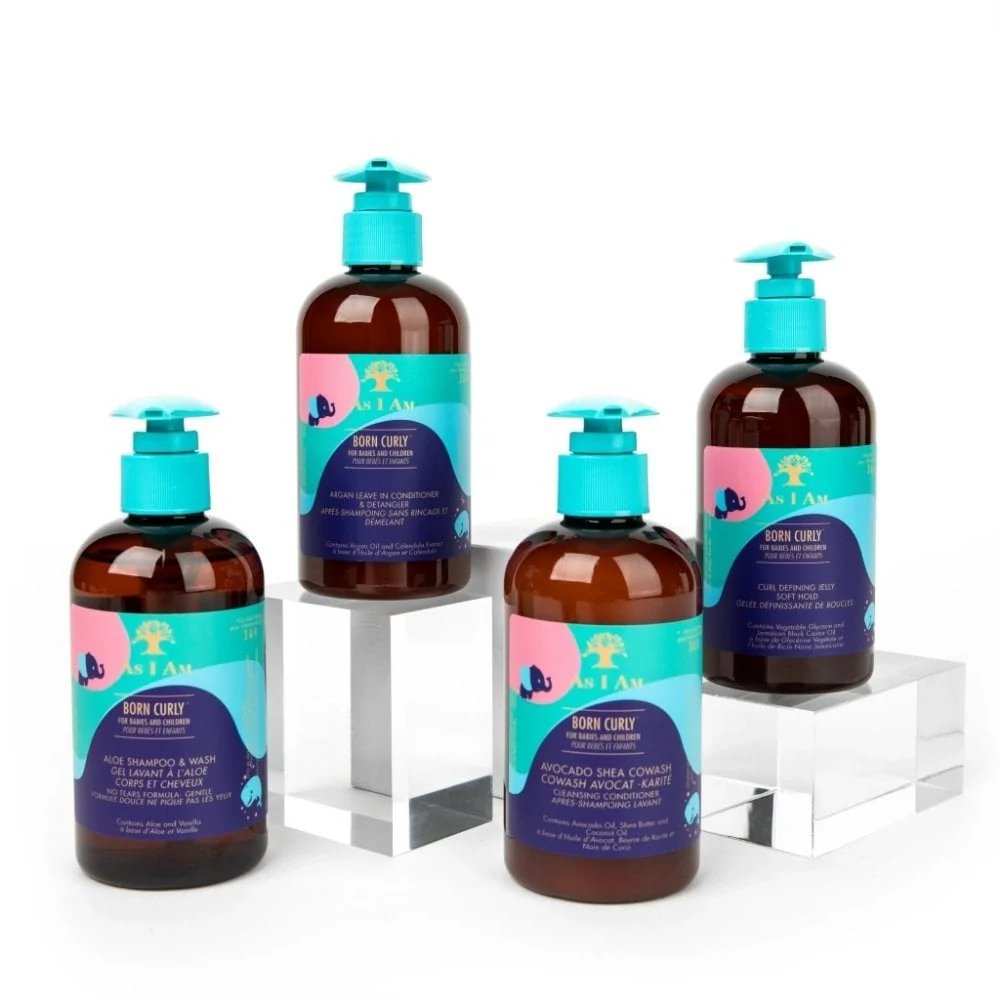 As I Am Born Curly Aloe Shampoo & Conditioner for Babies & Children Twin 2 x 240ml - Image 4