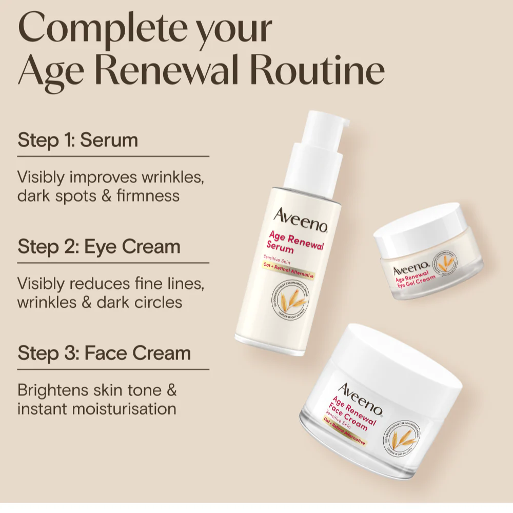 Aveeno Age Renewal Eye Gel Cream Retinol Alternative 15ml - Image 6