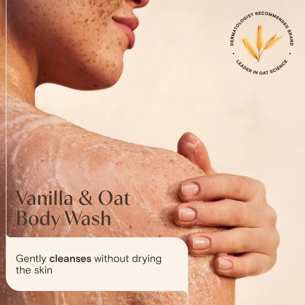 Aveeno Daily Moisturising Yogurt Body Wash Vanilla & Oat 300ml - Image 2