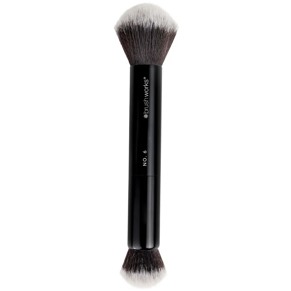 Brushworks No. 6 Double-Ended Powder & Buff Brush