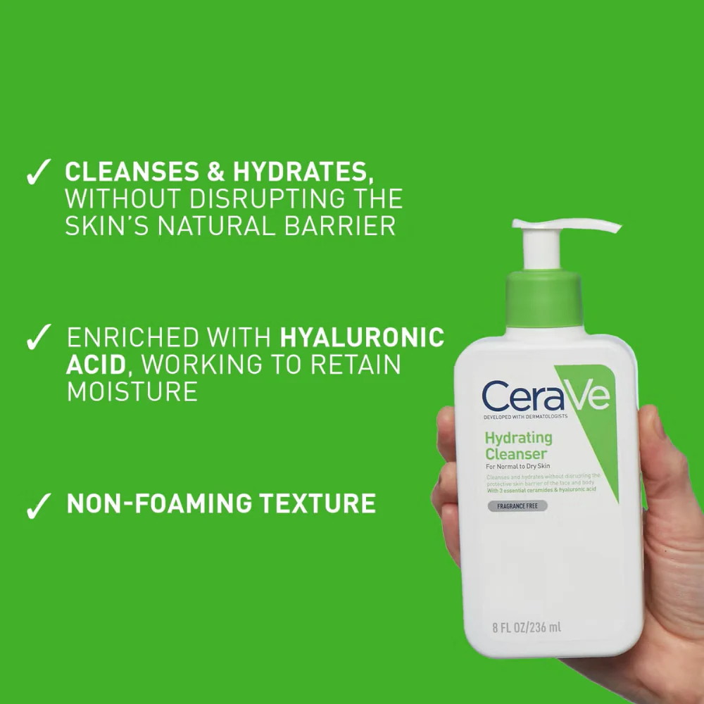 CeraVe Hydrating Cleanser Travel Size 88ml - Image 5