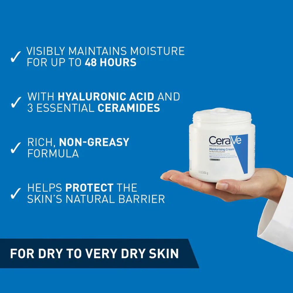 CeraVe Moisturising Cream Jar 454g - Image 2