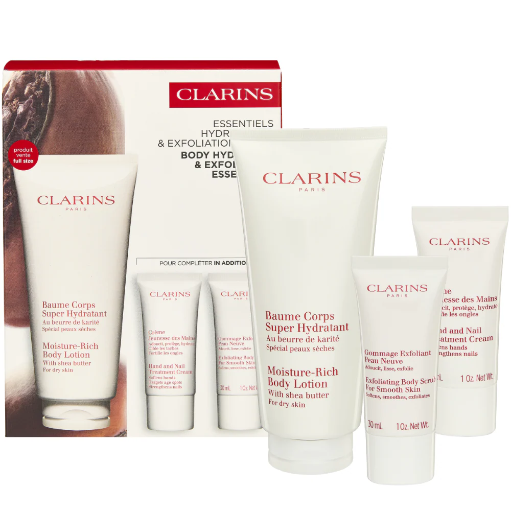 Clarins Body Hydration & Exfoliation Essentials Kit