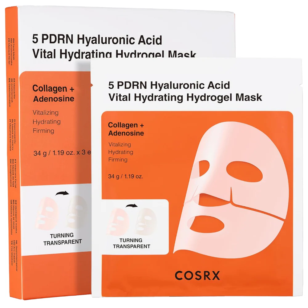 CosRx 5 PDRN Hyaluronic Acid Vital Hydrating Hydrogel Sheet Mask 3 x 34g