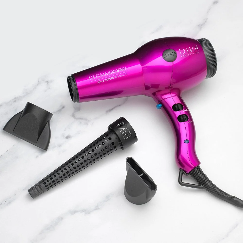 Diva Pro Ultima 5000 Pro Hair Dryer Pink - Image 5