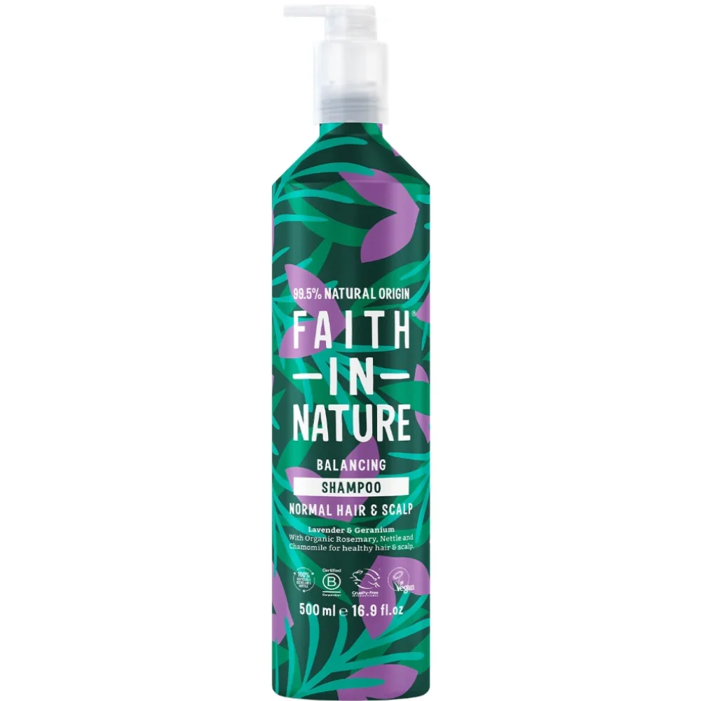 Faith In Nature Lavender & Geranium Shampoo & Conditioner Aluminium Bottle Twin 2 x 500ml - Image 2