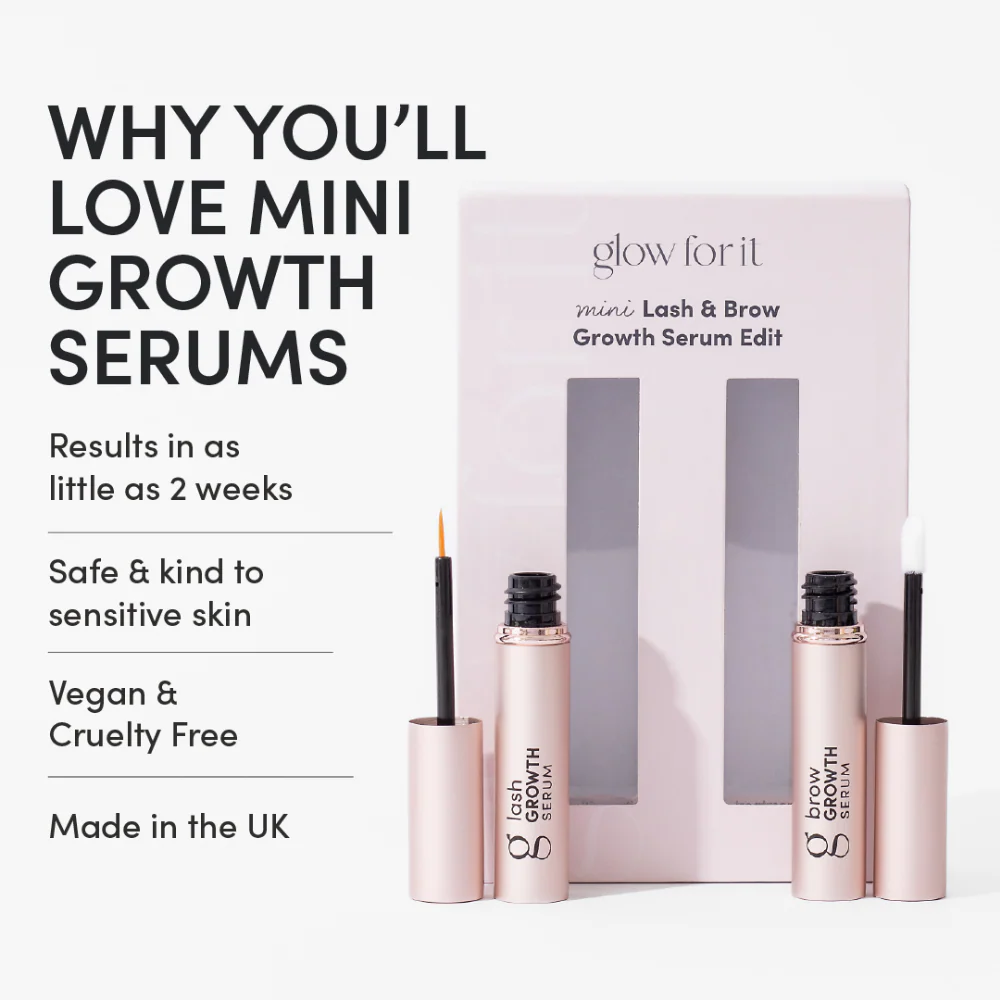 Glow For It Mini Lash & Brow Growth Serum Edit 2 x 2ml - Image 5