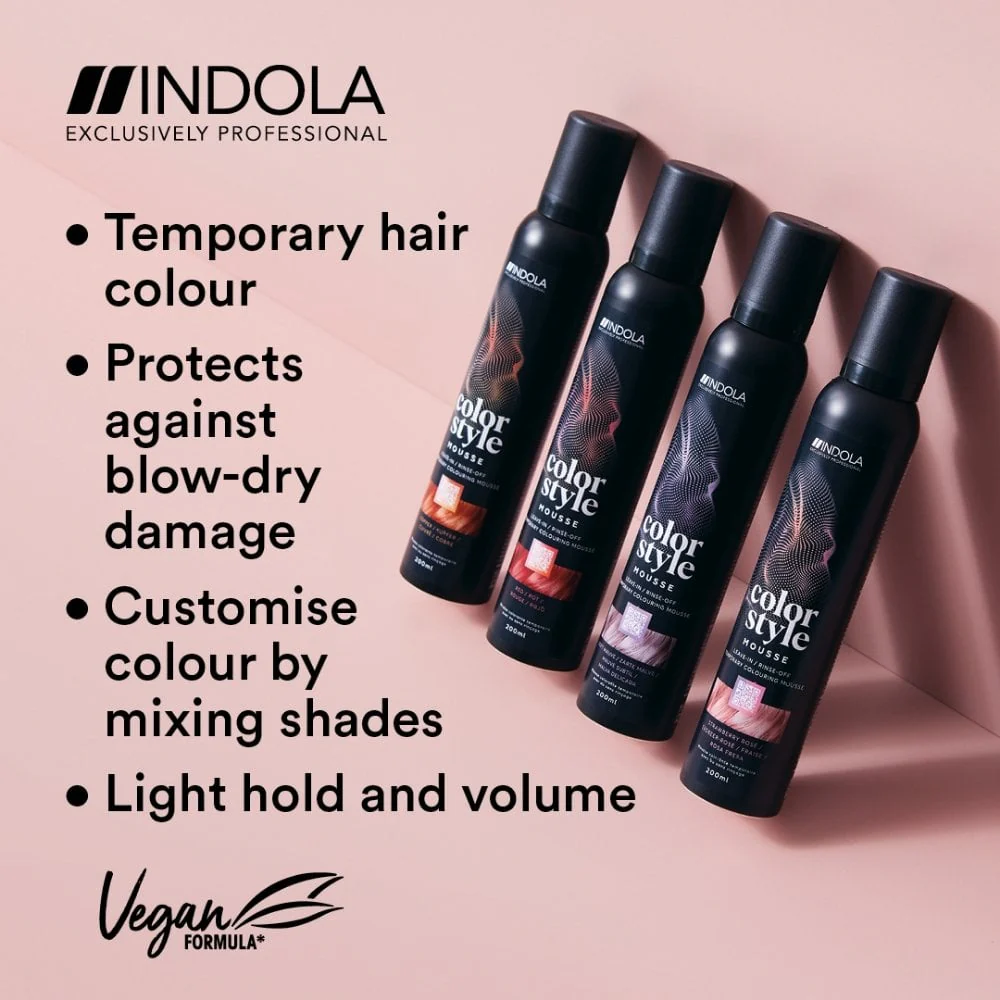 Indola Colour Style Mousse Light Brown Hazel 200ml - Image 3