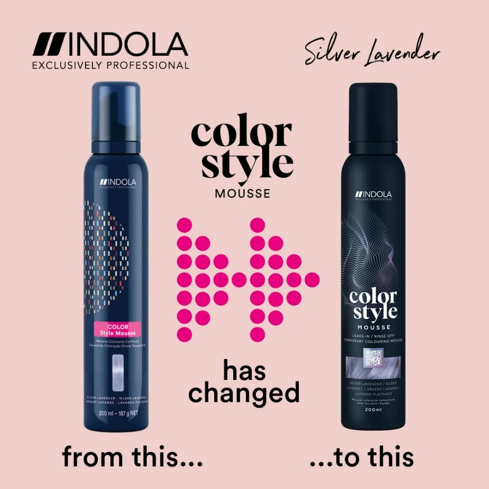 Indola Colour Style Mousse Silver Lavender 200ml - Image 3
