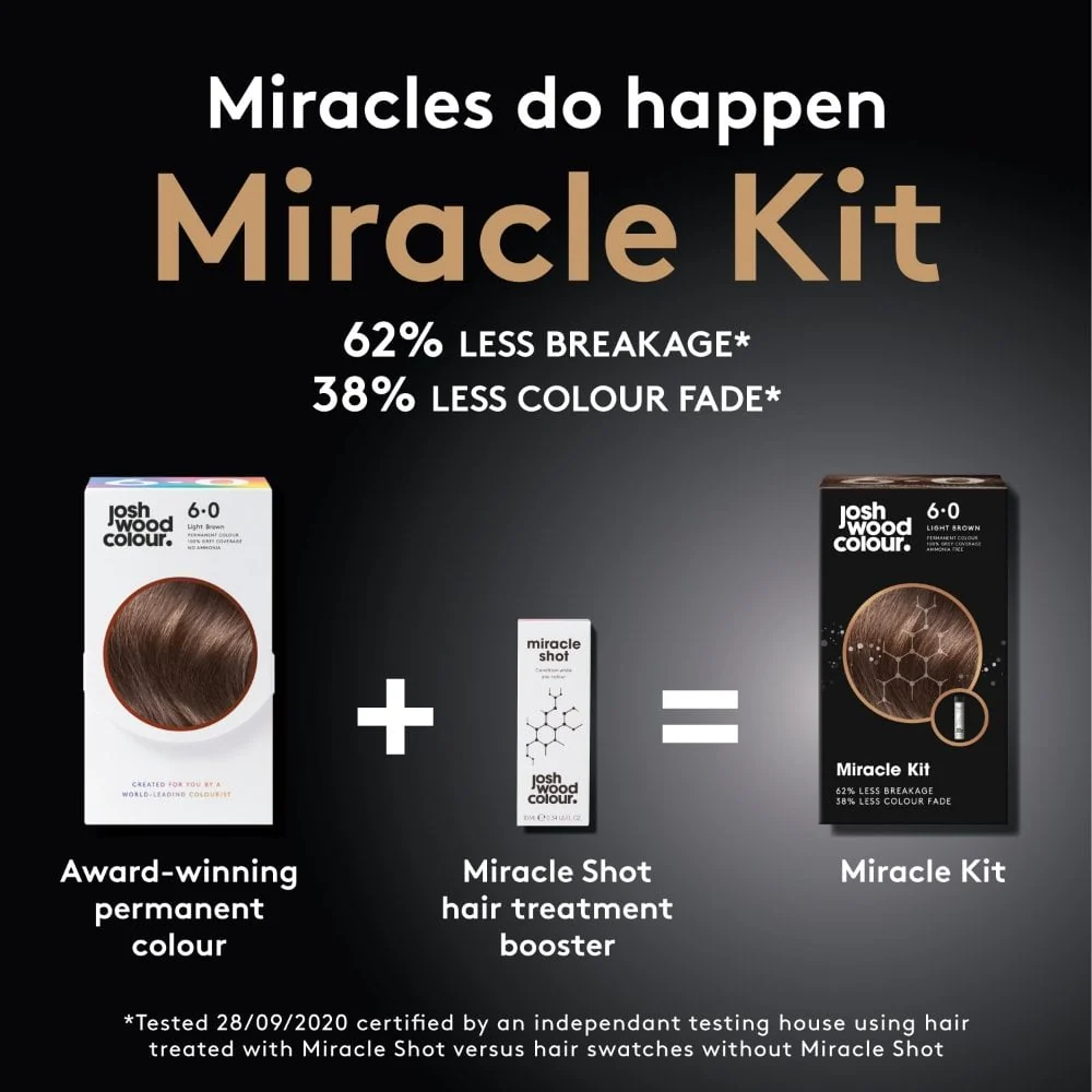Josh Wood Colour 7.0 Lightest Brown Colour Miracle Permanent Colour Kit - Image 5