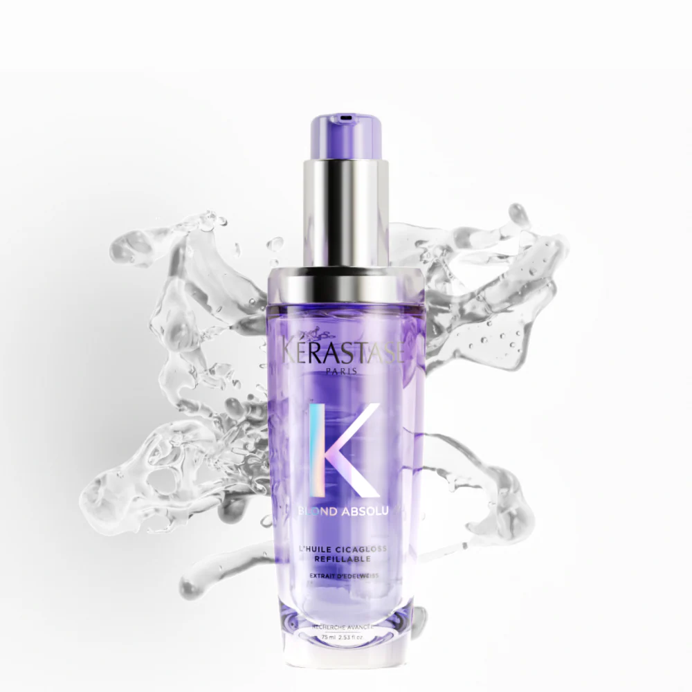 Kérastase Blond Absolu L'Huile Cicagloss Hydrating Hair Oil Refillable Bottle 75ml - Image 5