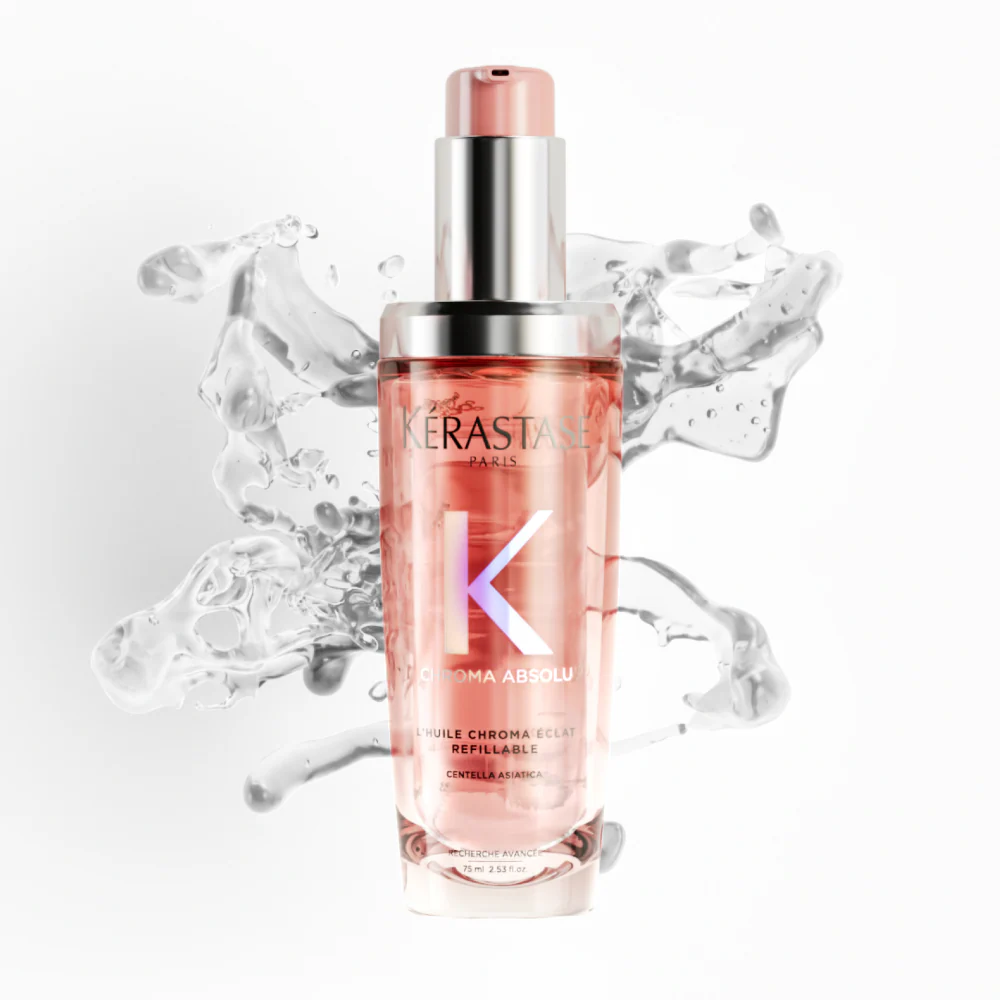 Kérastase Chroma Absolu L'Huile Chroma Eclat Radiance Sublimating Hair Oil Refillable Bottle 75ml - Image 5