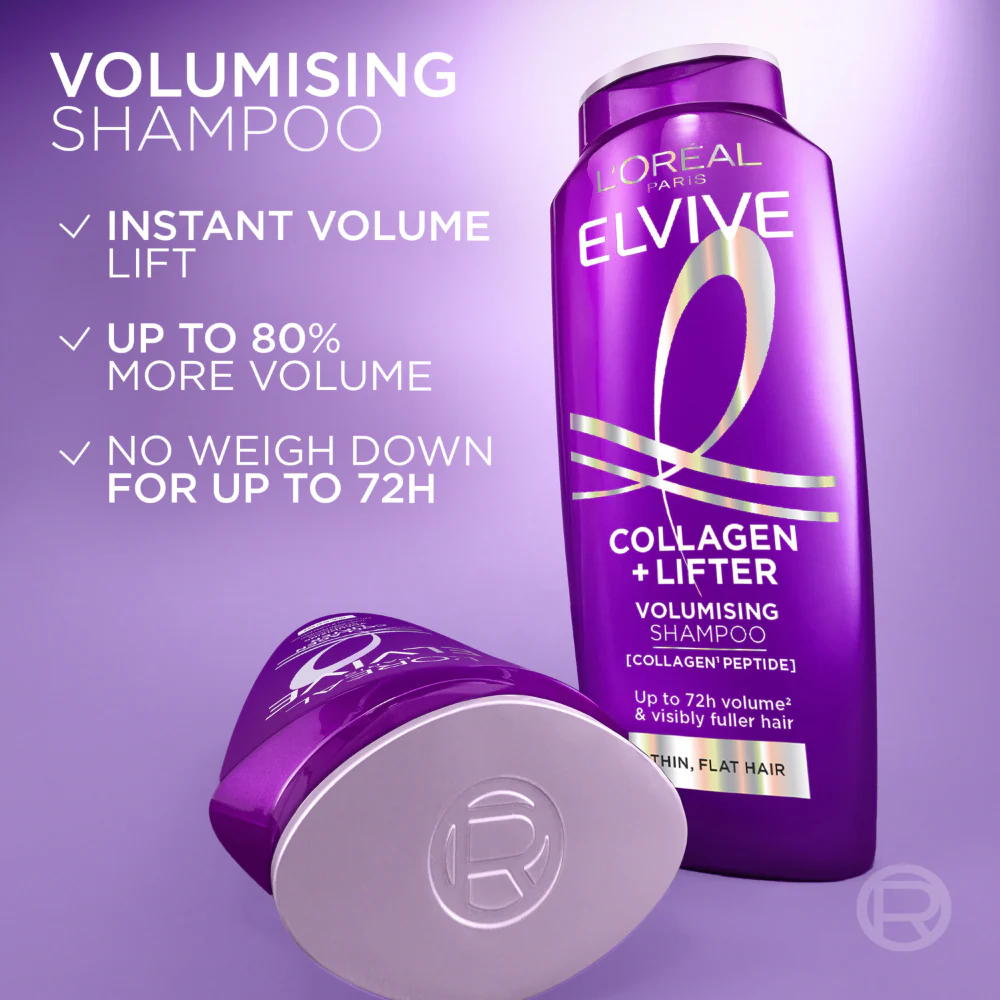 L'Oreal Paris Elvive Collagen Lifter Volumising Shampoo 250ml - Image 3