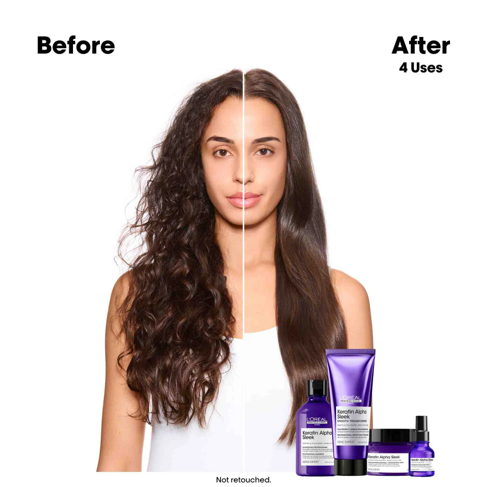 L'Oreal Professionnel Serie Expert Keratin Alpha Sleek Shampoo 500ml & Refill Pouch 500ml Twin - Image 5