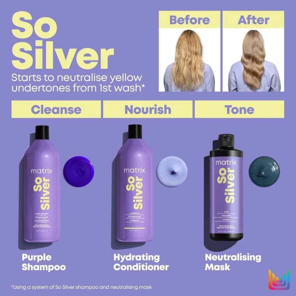 Matrix Total Results So Silver Purple Shampoo & Conditioner Twin 2 x 1000ml - Image 6
