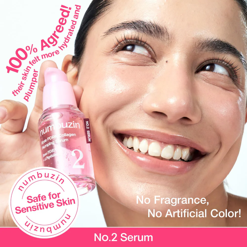 Numbuzin No. 2 Rose PDRN Collagen Plumping Serum 30ml - Image 5