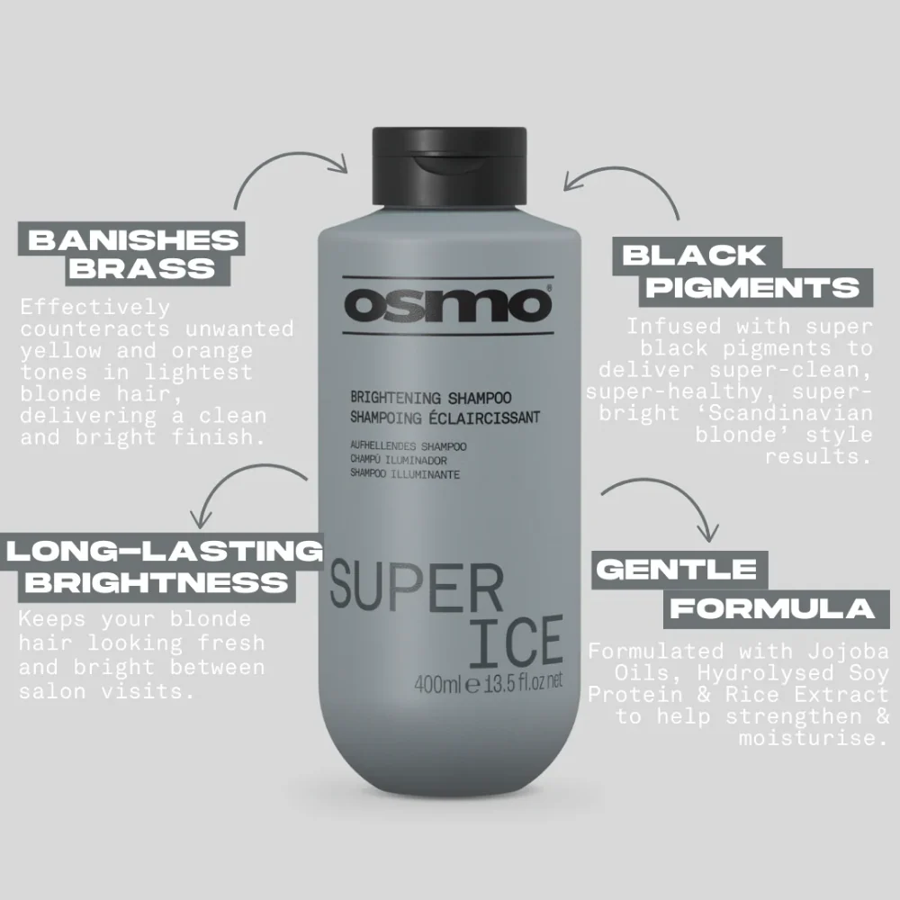 Osmo Super Ice Brightening Shampoo 400ml - Image 4