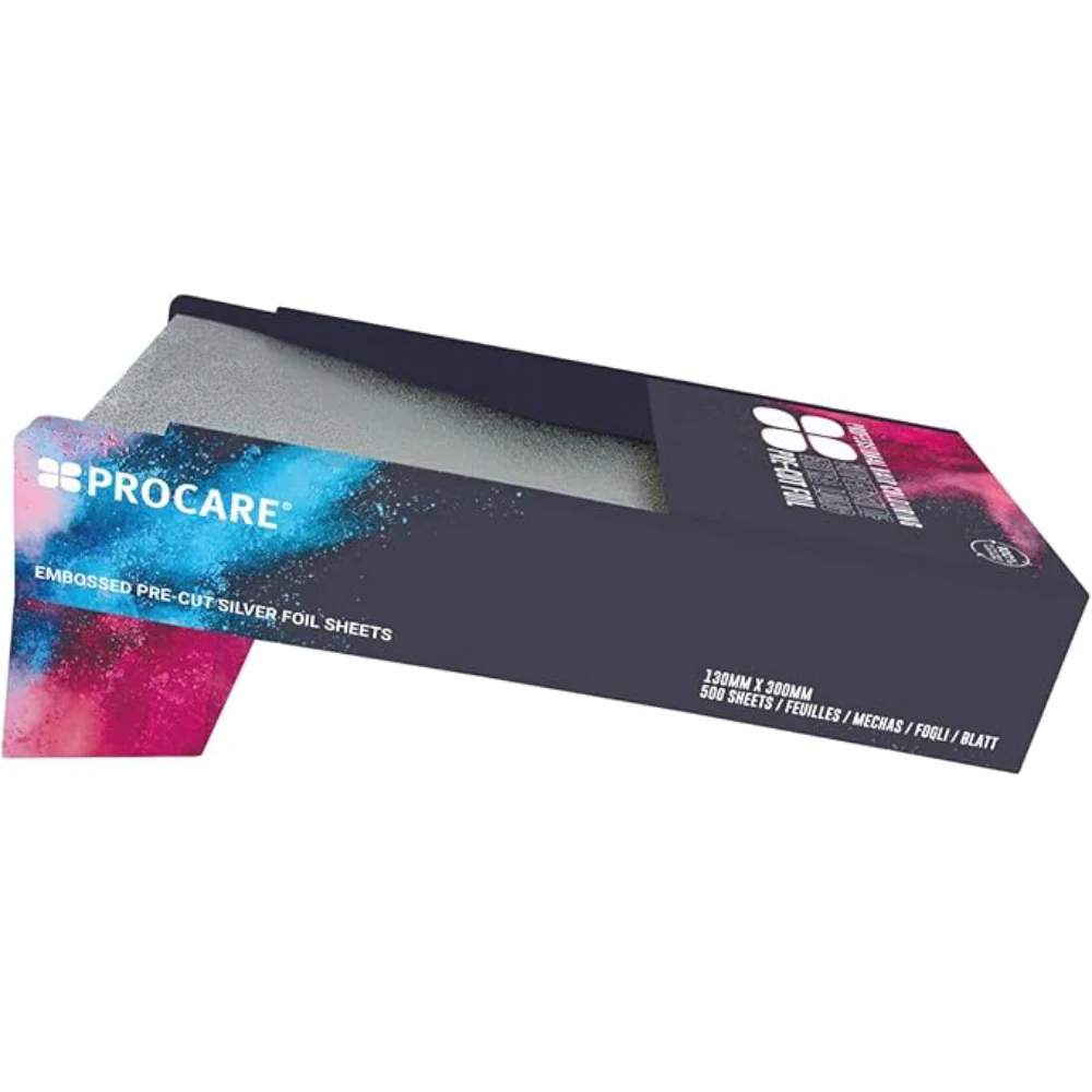 Procare Pre-Cut Silver Fade Foil SuperWide 130mm x 300mm 500 Sheets