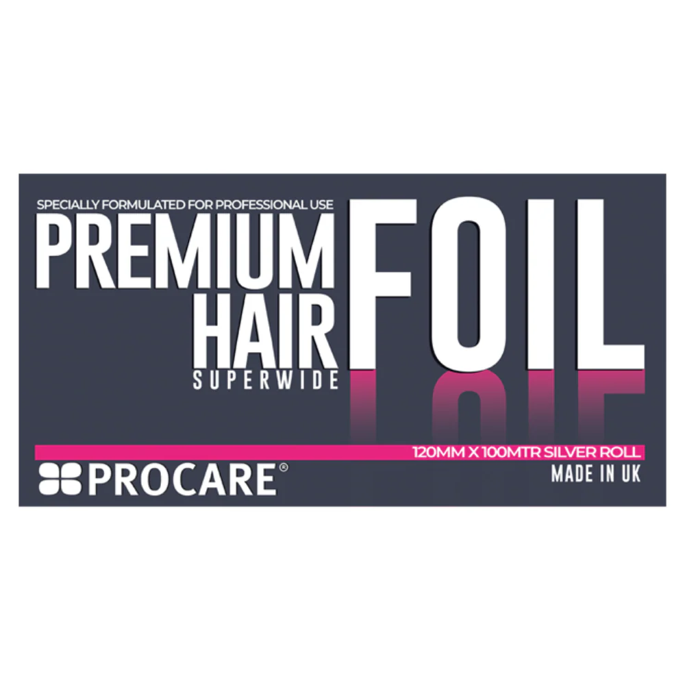 Procare Premium Superwide Silver Hair Foil 120mm x 100mtr