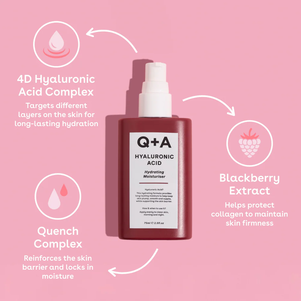 Q+A Hyaluronic Acid Hydrating Moisturiser 75ml - Image 3