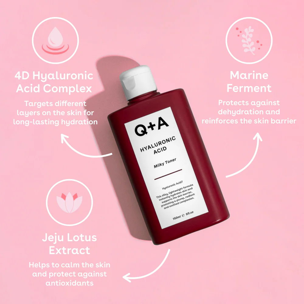 Q+A Hyaluronic Acid Milky Toner 150ml - Image 3