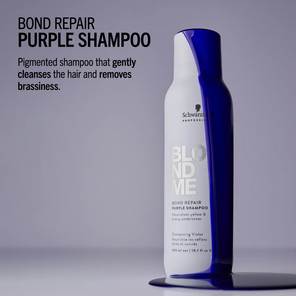 Schwarzkopf Professional BlondMe Bond Repair Neutralising Purple Shampoo 300ml - Image 6
