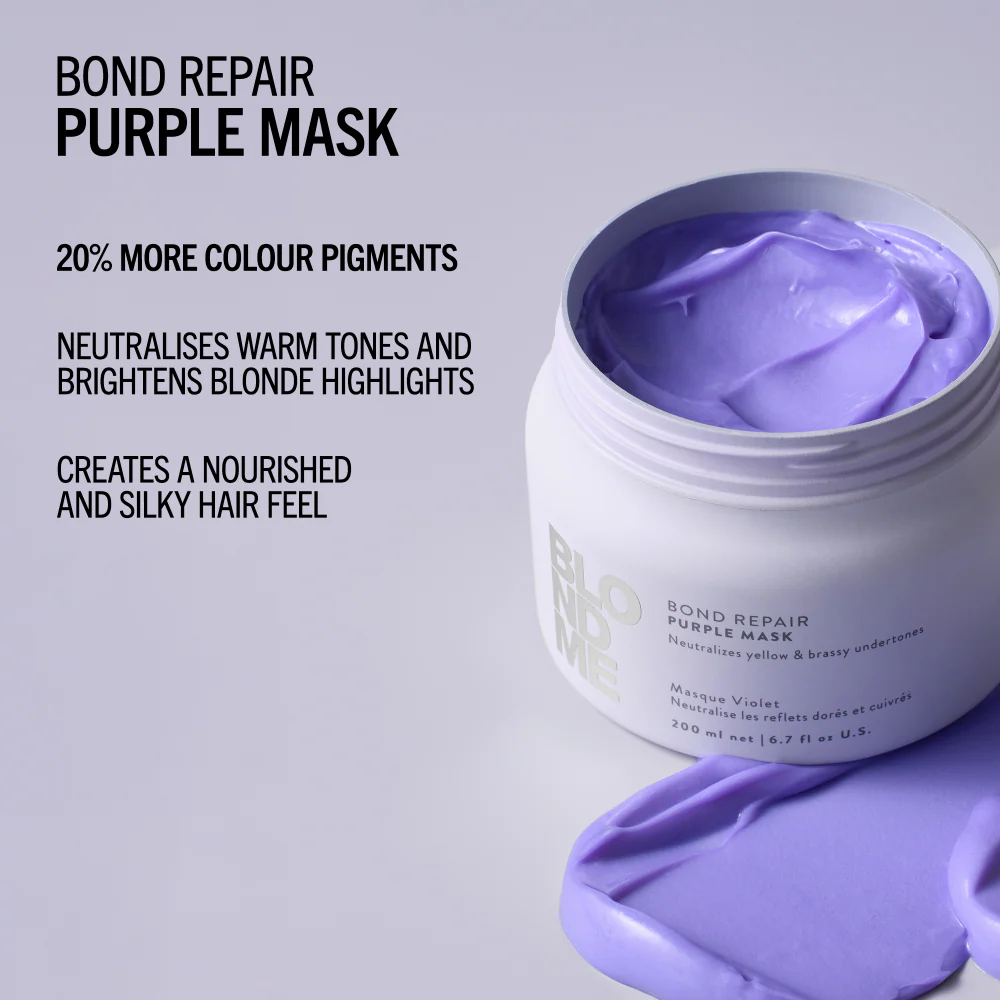Schwarzkopf Professional BlondMe Bond Repair Purple Mask 500ml - Image 4