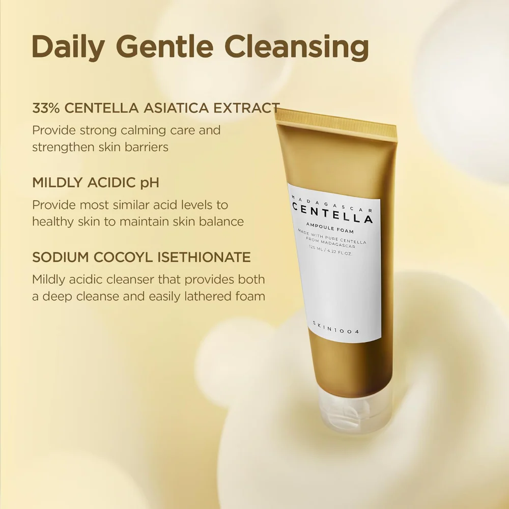Skin1004 Madagascar Centella Ampoule Foam Cleanser 20ml - Image 4