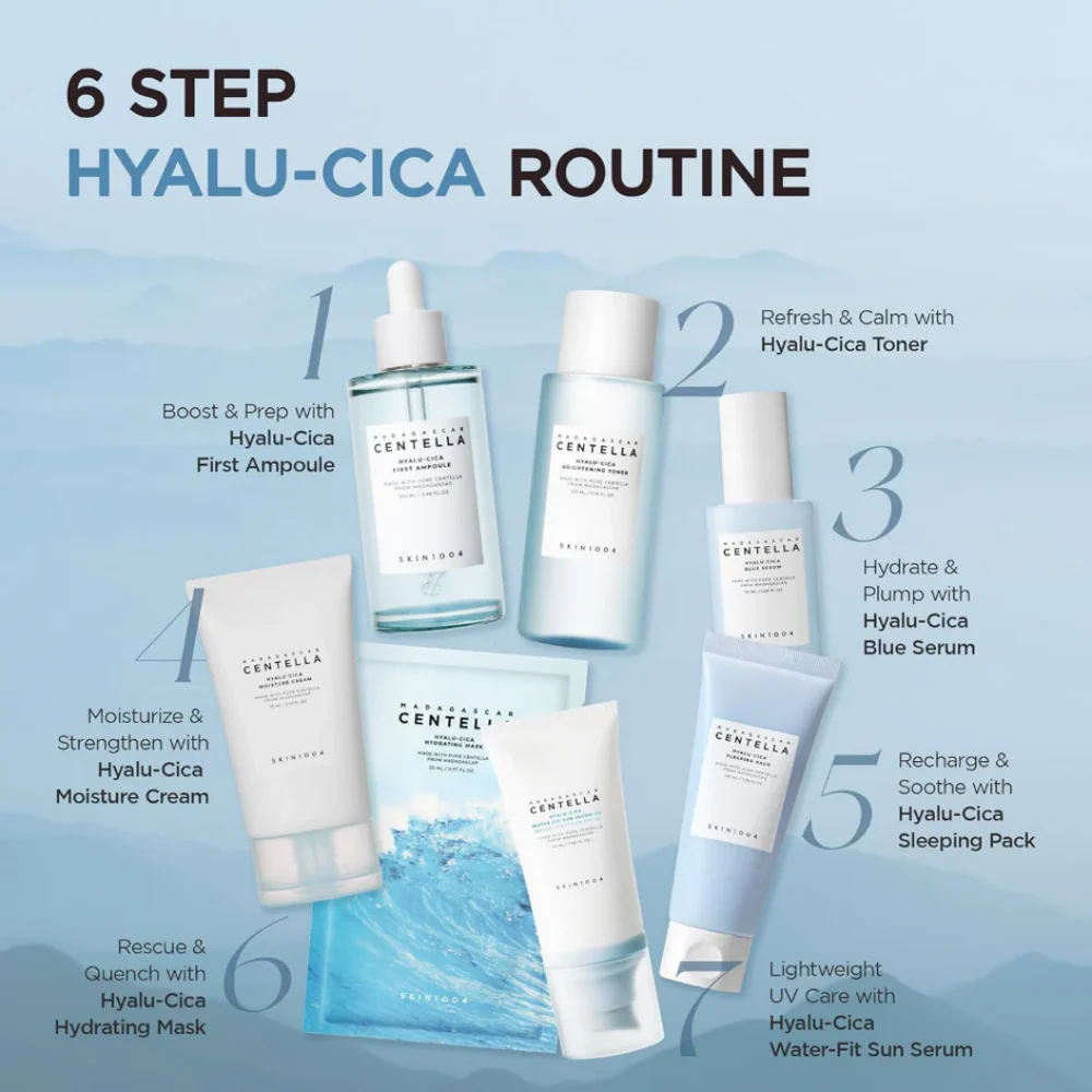 Skin1004 Madagascar Centella Hyalu-Cica Water-Fit Serum PA++++ SPF50+ Duo 2 x 50ml - Image 10