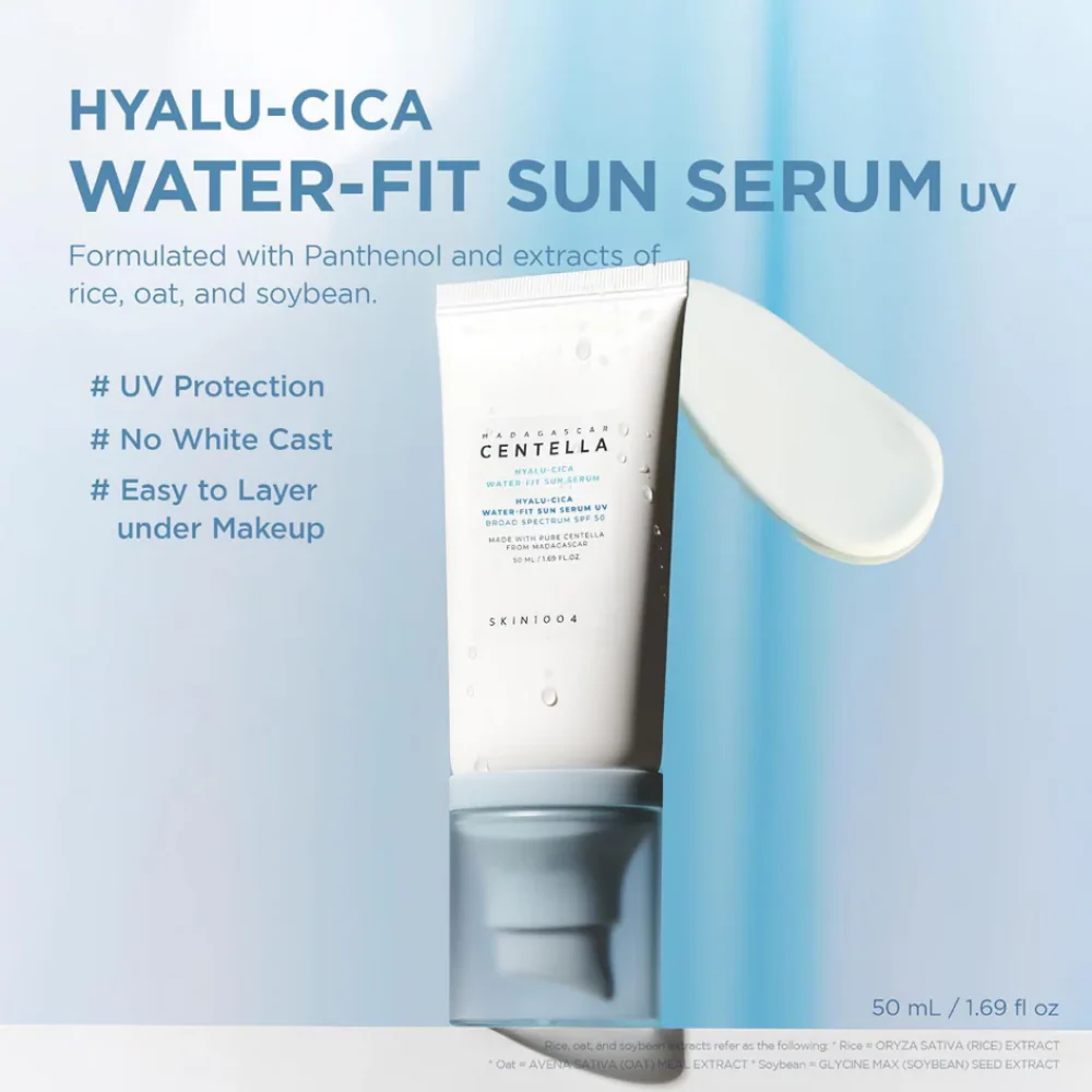 Skin1004 Madagascar Centella Hyalu-Cica Water-Fit Serum PA++++ SPF50+ Duo 2 x 50ml - Image 4