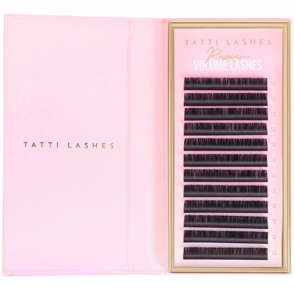 Tatti Lashes 11mm D Curl 0.05 Russian Volume Individual Lashes Black - Image 2