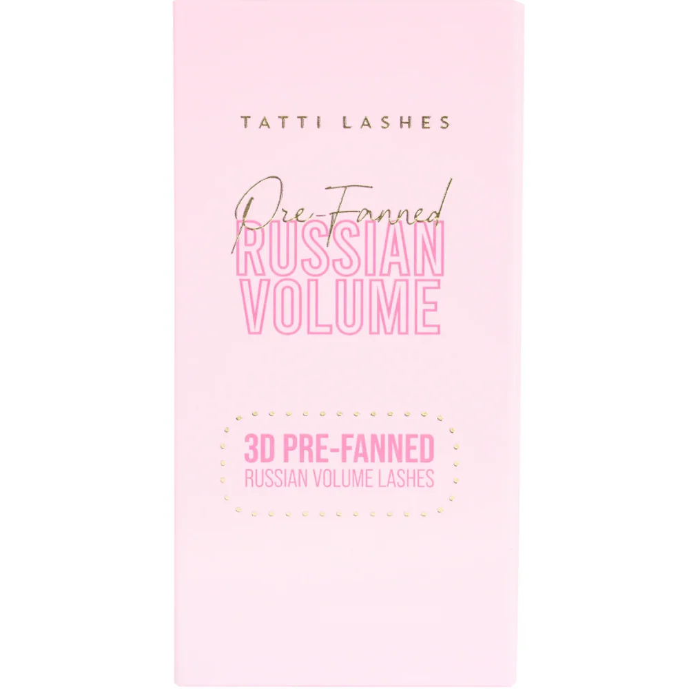 Tatti Lashes 11mm D Curl Pre-Fanned Russian Volume 3D Individual Lashes Black