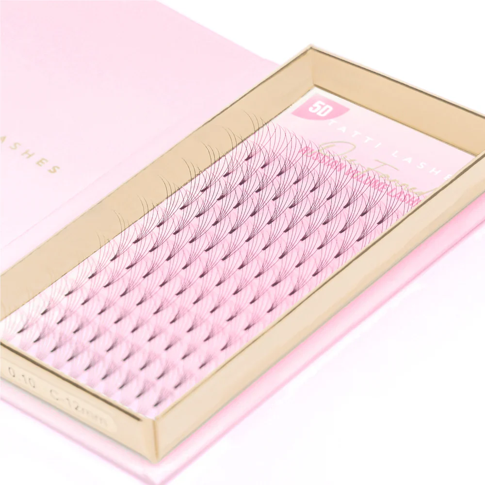 Tatti Lashes 13mm D Curl Pre-Fanned Russian Volume 5D Individual Lashes Black - Image 4