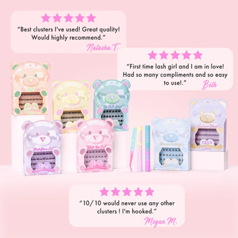 Unicorn Cosmetics No Fluffs Given Unbearlievable DIY Individual Lash Clusters Black - Image 7