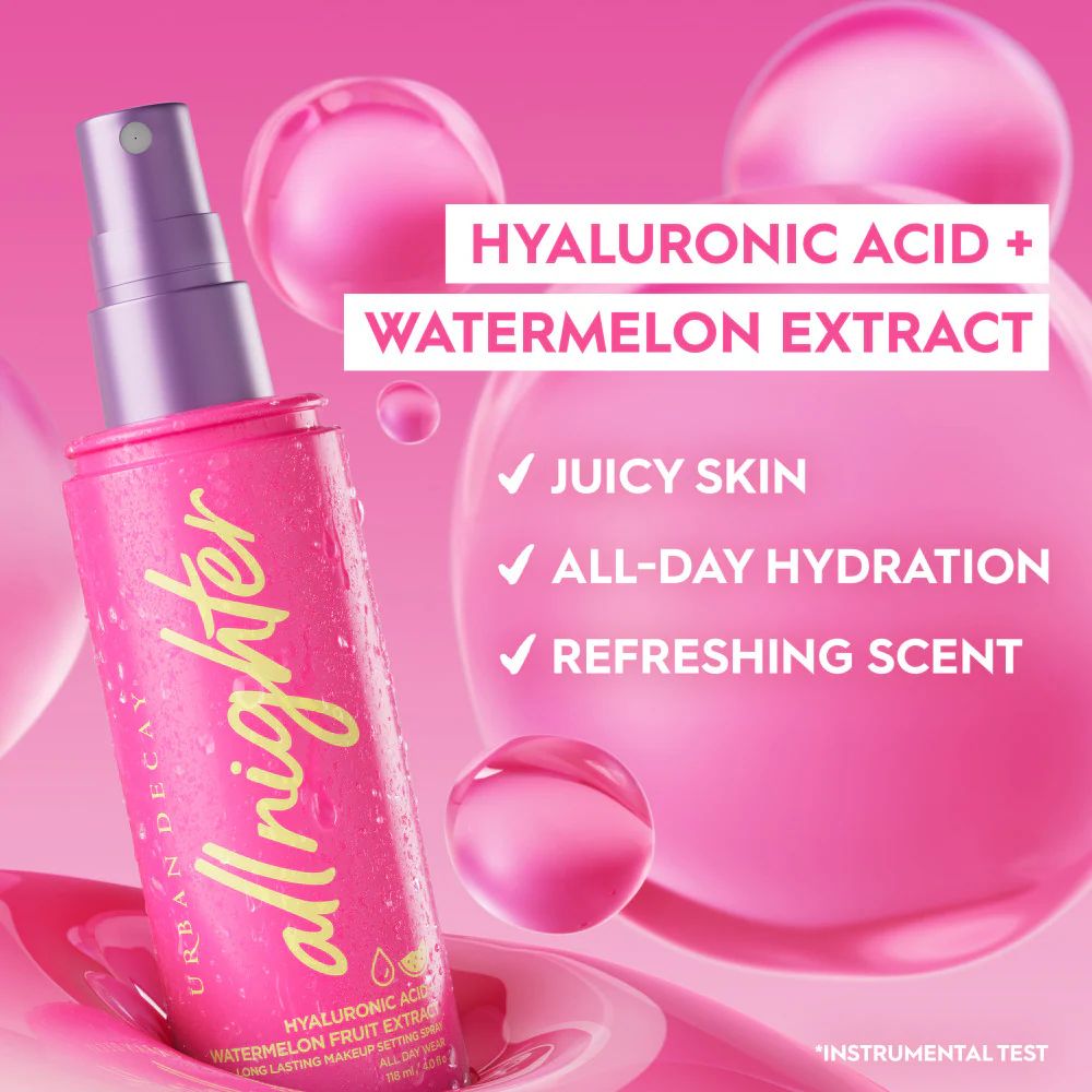 Urban Decay All Nighter Long Lasting Hyaluronic Acid Makeup Setting Spray 30ml - Image 3