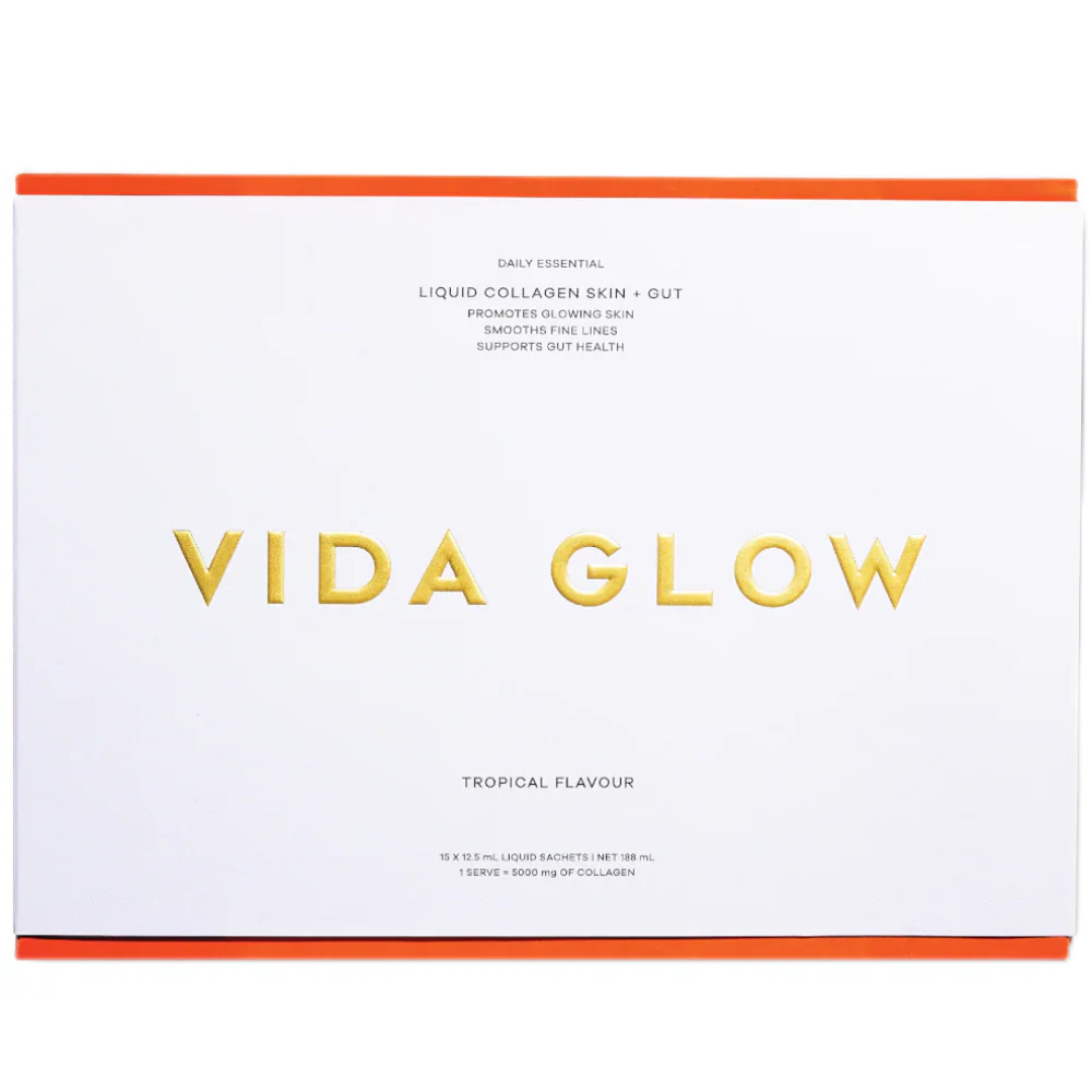 Vida Glow Liquid Collagen Skin + Gut Supplement Tropical Sachets x15